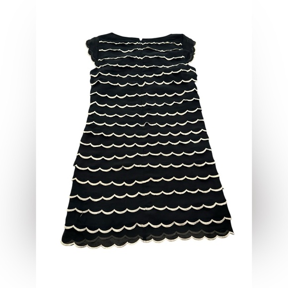 EUC Vintage Y2K Tiered Scalloped Silk Betsey Johnson Dress sz 4 Holiday Beauty - Picture 2 of 8